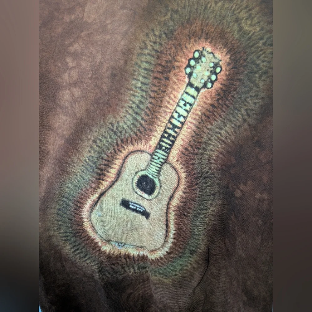 THE MOUNTAIN Vintage Tie Dye Men T-Shirt Size L 100% Cotton Made In USA Brown - Picture 5 of 8